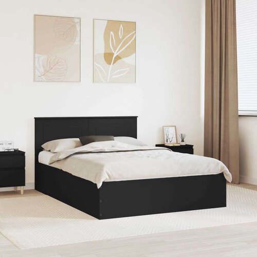  Okvir za krevet Crna 150 x 200 cm Konstruirano drvo - Crna 150 x 200 cm Cijene