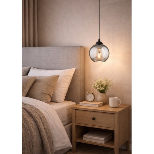  Brilagi - Visilica na sajli 1xE27/60W/230V crna/zadimljena siva Slike