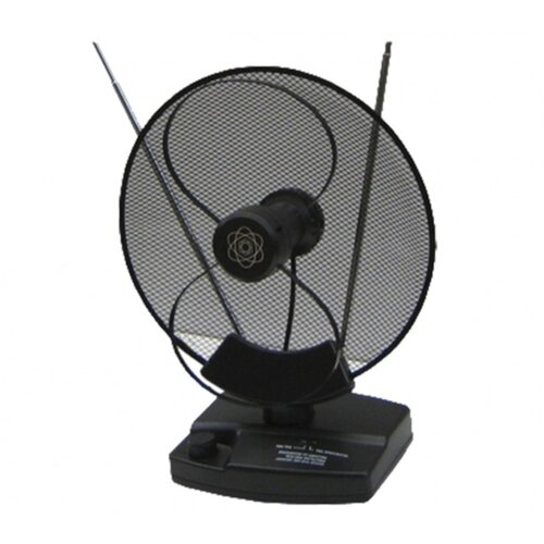  Antena sobna sa pojačalom, UHF/VHF, crna Cijene