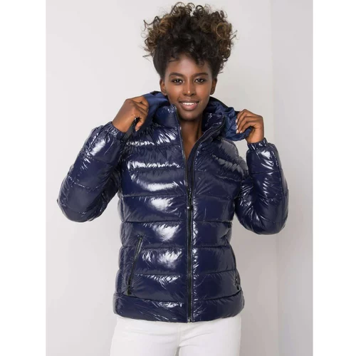 Fashion Hunters Navy blue quilted jacket