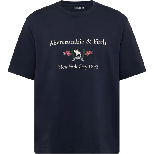 Abercrombie & Fitch Majica 'HERITAGE' marine / zelena / vinsko rdeča / bela