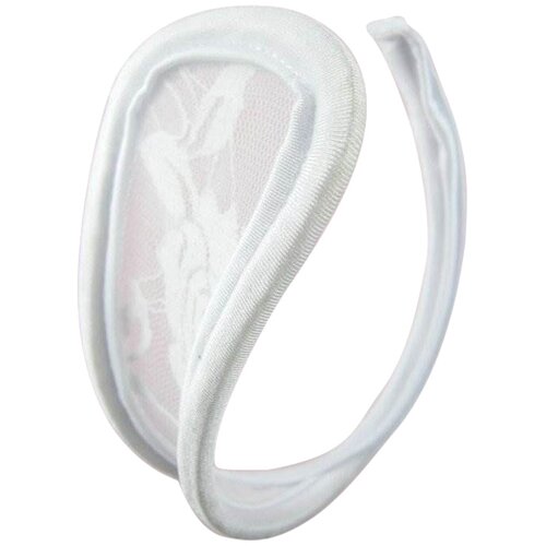 SuperLove Invisible Strapless C String Transparent Floral Lace White Slike