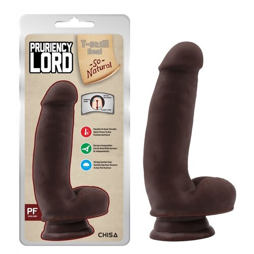  Dildo Pruriency Lord, 17.5cm, Braon Slike