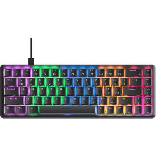 Rampage tastatura žična gaming rebel low profile mehanička crveni switch 38868 Slike