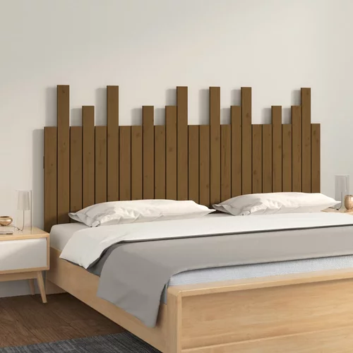  Uzglavlje za krevet boja meda 159,5x3x80 cm masivna borovina