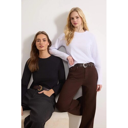 TRENDYOLMILLA muški majica model Twoaw25Ts00001, crna-bela Cene