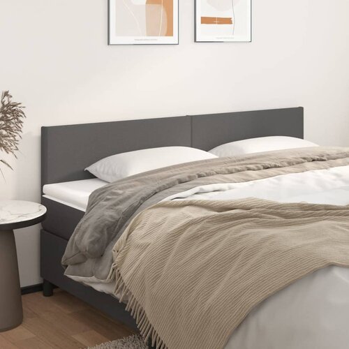  Uzglavlja 2 kom siva 80x5x78/88 cm od umjetne kože Slike