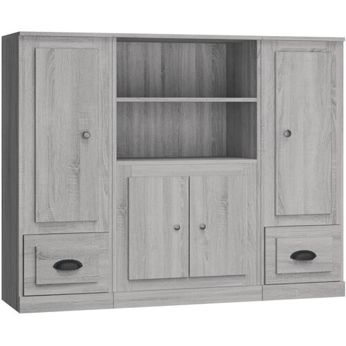 Maison Chic 3 kosi Visoke omare - Komode - Predalnik siva sonoma inženirski les, (21720926) Cene