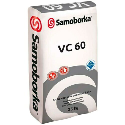 Samoborka Vapneno-cementna žbuka za ručnu obradu VC 60 (Sadržaj: 25 kg) Slike