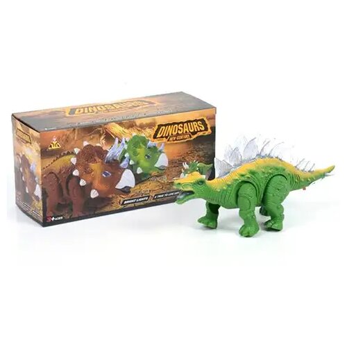 Magic Toys Figurica zelenega dinozavra Stegozaver s svetlobnimi efekti Cene