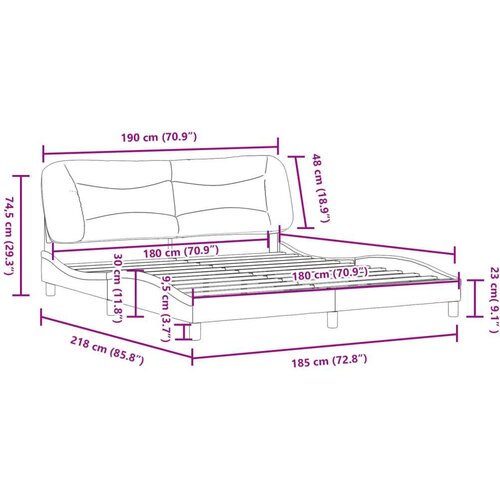 vidaXL Posteljni okvir z vzglavjem svetlo siv 180x200 cm blago Cene
