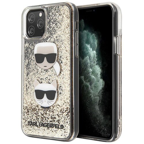 Karl Lagerfeld Phone Case K&amp;amp;C Heads Liquid Glitter za Iphone 13 Slike