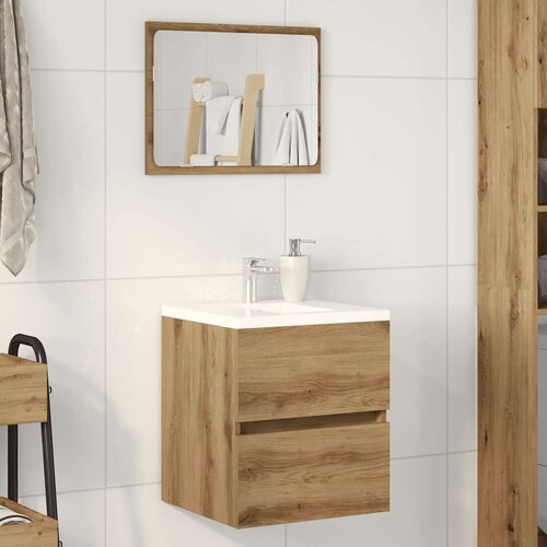 Ormarić za umivaonik u kupaonici Artisan hrast 41x38,5x45 cm Konstruirano drvo Slike