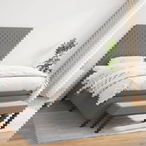  The Living Store Box spring postelja z vzmetnico temno siva 80x200 cm blago - Box Spring Postelja, (21501258) Slike