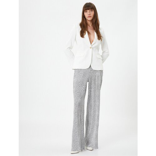 Koton Wide Leg Trousers High Waist Pleated Pounded Slike