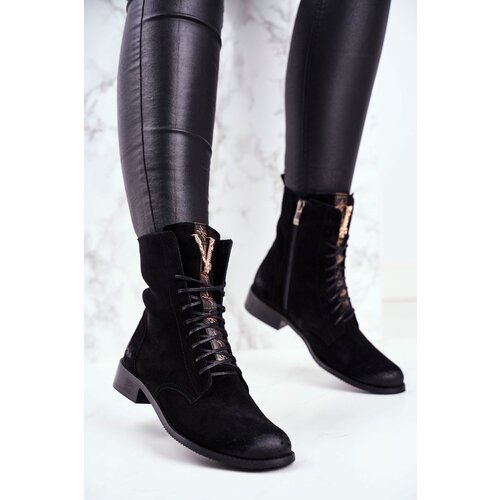 Kesi Women&amp;#039;s ankle boots leather black Nicole 2593 Slike