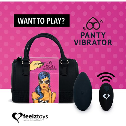 Feelztoys Panty Vibe Black vibrator sa daljinskim upravljanjem Slike