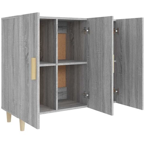  Komoda boja hrasta sonome 90 x 34 x 80 cm konstruirano drvo Siva Slike