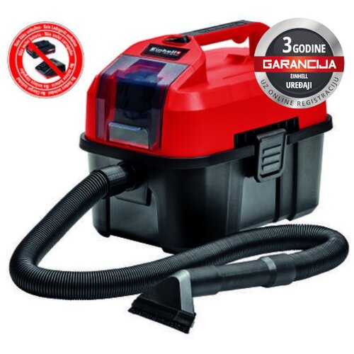 Einhell Akumulatorski usisivač TE-VC 18/10 LI SOLO crveni Cene