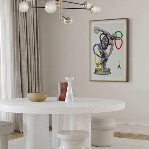  Plakat - Collage Graphic - Discus Thrower - Sculpture 40x60 Zlatni okvir s margom Slike