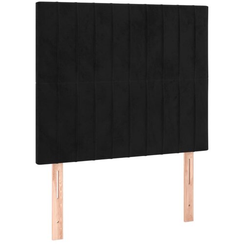 Maison Chic Posteljno vzglavje - Vzglavna omarica 2 kosa črno 100x5x78/88 cm žamet, (22077960) Slike
