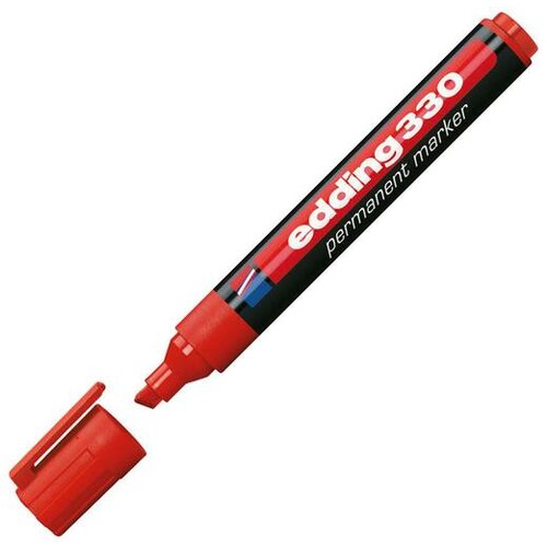 Edding permanentni marker EDE330002 E-330, rez. kon., rdeč 10 KOS Slike