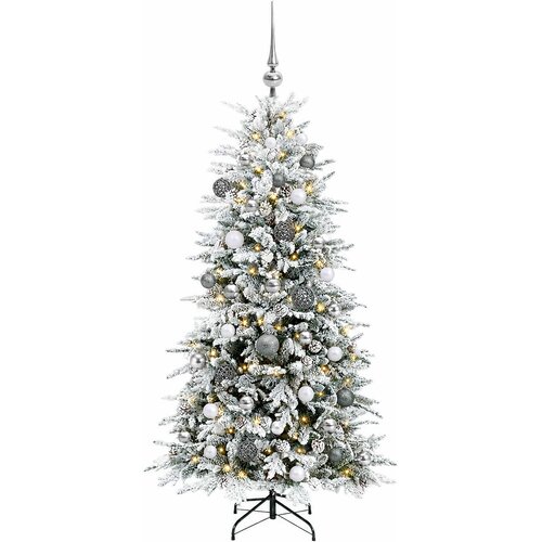  Umjetno božićno drvce s kuglicom 120 cm 150 LED lampica Slike