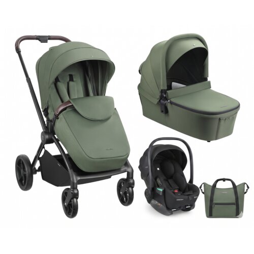 Kikka Boo Kolica Kara premium 3in1 set sa autosedi&amp;scaron;tem I-Xtend I-size i tvrdom korpom Army Green Slike