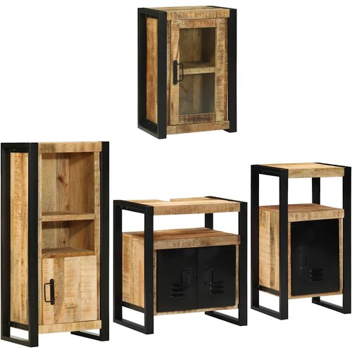  Set namje&scaron;taja za kupaonicu 4 kom. Smeđa 55 x 35 x 60 cm Cijene
