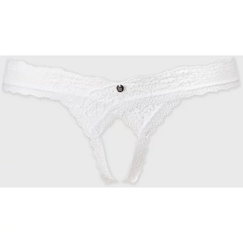 Obsessive Heavenlly Crotchless Thong White XS/S