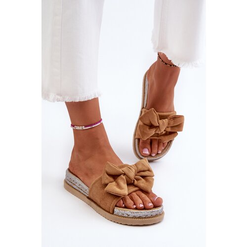 Boto FK1 Women's Platform Sandals with Bow Camel Aflia Cijene
