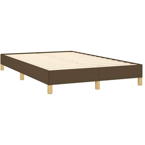  s oprugama i madracem LED tamnosmeđi 120x190 cm tkanina Slike