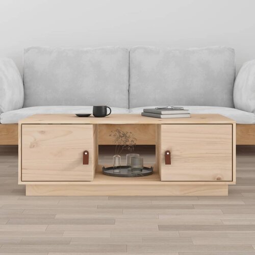 The Living Store Klubska mizica 100x50x35 cm trdna borovina - Klubska Mizica, (21573351) Cene