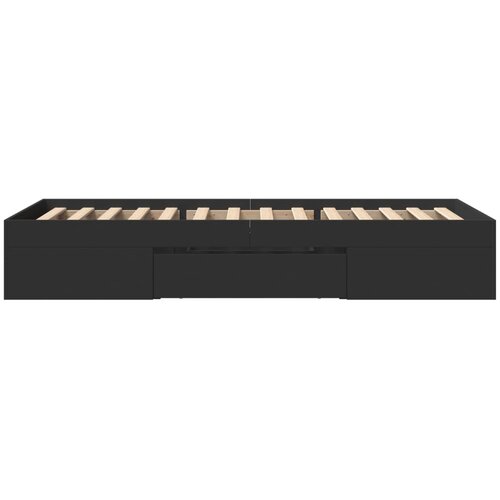  Okvir za krevet crni 100x200 cm konstruirano drvo Slike