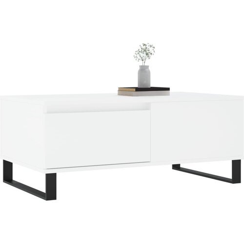  Stolić za kavu bijeli 90 x 50 x 36,5 cm od konstruiranog drva Slike