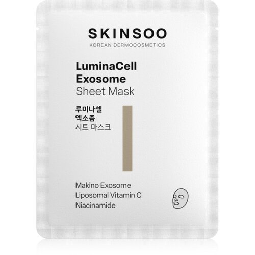 SKINSOO LuminaCell Exosome Sheet Mask revitalizacijska maska iz platna 22 g Slike