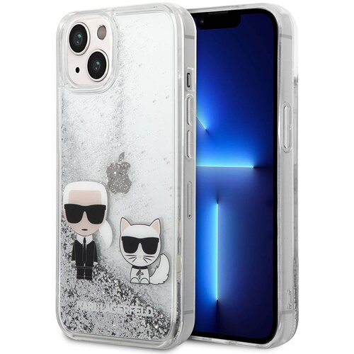 Karl Lagerfeld torbica hc liquid glitter karl&choupette za iphone 14 6.1 srebrna (KLHCP14SGKCS) Cene