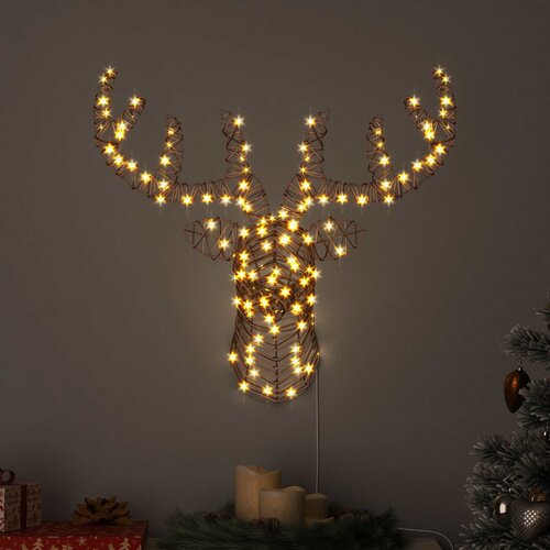  Reindeer vuče saonice Topla bijela 68 x 36,5 x 62,5 cm Ratan Cijene
