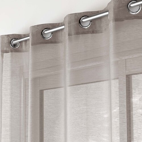 Douceur d int&amp;eacute;rieur Smeđa prozirna zavjesa 140x240 cm Lissea &amp;ndash; Slike