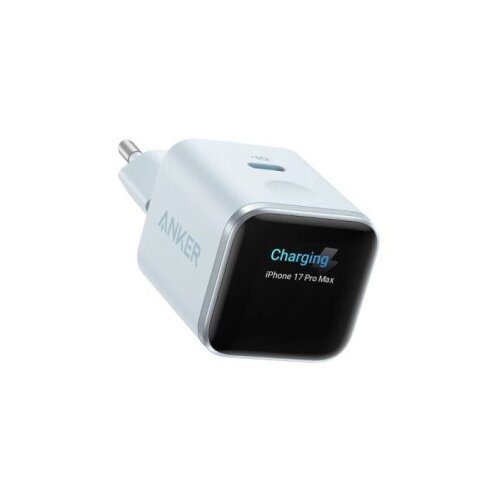 Anker Nano polnilec 45W, Smart Display, moder Slike