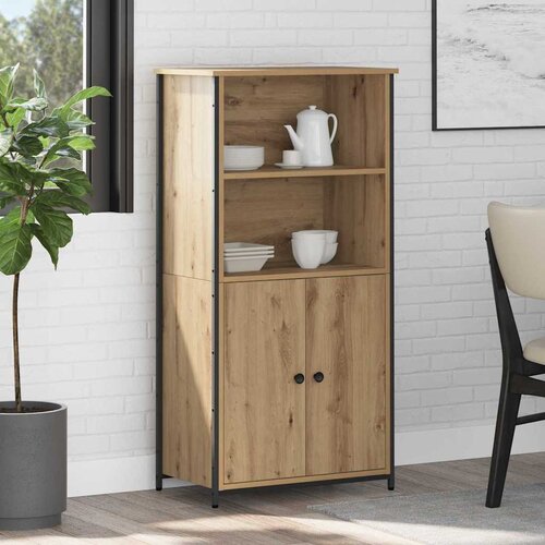 vidaXL Visok predalnik Umetni hrast 62 x 36 x 121,5 cm Konstruiran les, (5000108186) Cene
