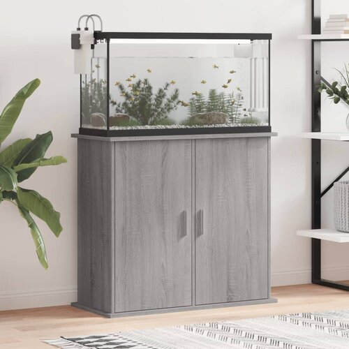 vidaXL Stojalo za akvarij siva sonoma 81x36x73 cm inženirski les Cene