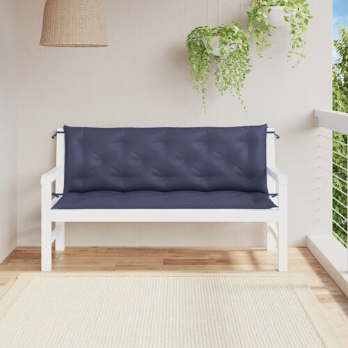 vidaXL Blazina za vrtno klop 2 kosa modra 150x50x7 cm oxford tkanina Cene