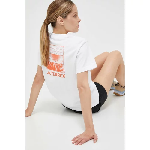 adidas Terrex Kratka majica Graphic Altitude ženska, bela barva
