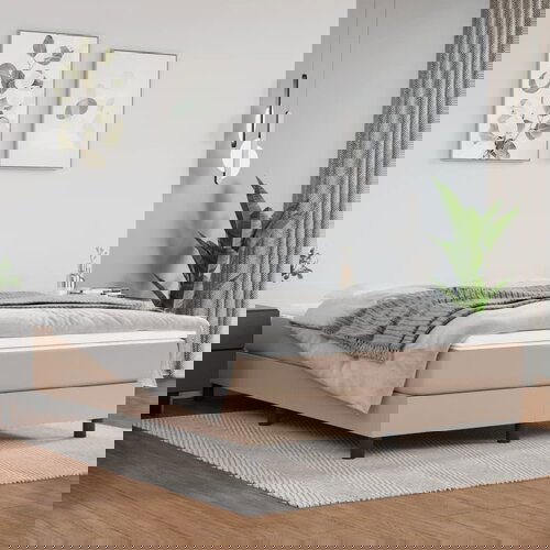 vidaXL Madrac s oprugama boja cappuccina 140x200x20 cm umjetne kože Cijene