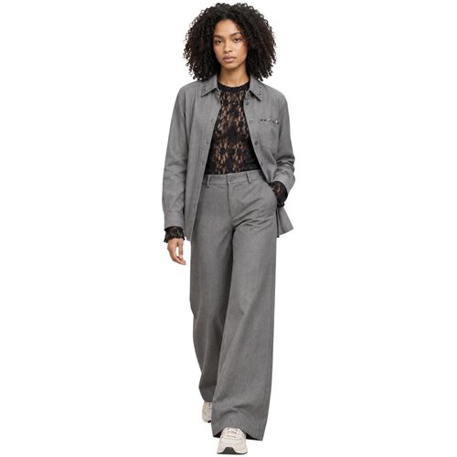 I AM Elegantne hlače ROBERTA WIDE PANT 17500 Siva Slike