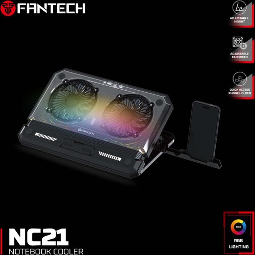  Laptop Cooler Fantech NC21 RGB crni Slike