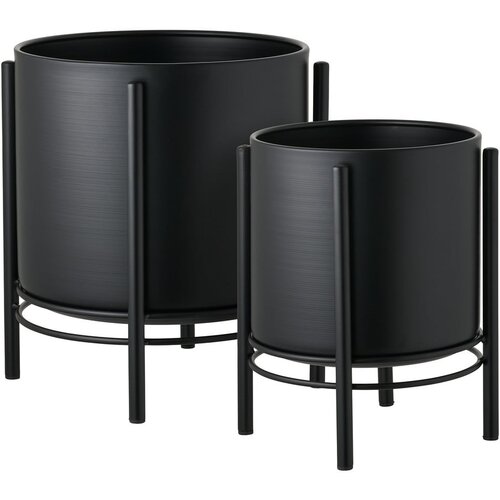 House Nordic Metalne navlake za tegle u kompletu 2 kom &amp;oslash; 25 cm Svarta &amp;ndash; Slike