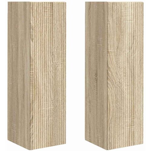 vidaXL TV stenska omara 2 pcs Sonoma 30 x 31 x 100 cm Konstruiran les, (5000092178) Cene