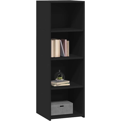  Visoka komoda crna 40x41x124 cm od konstruiranog drva Slike